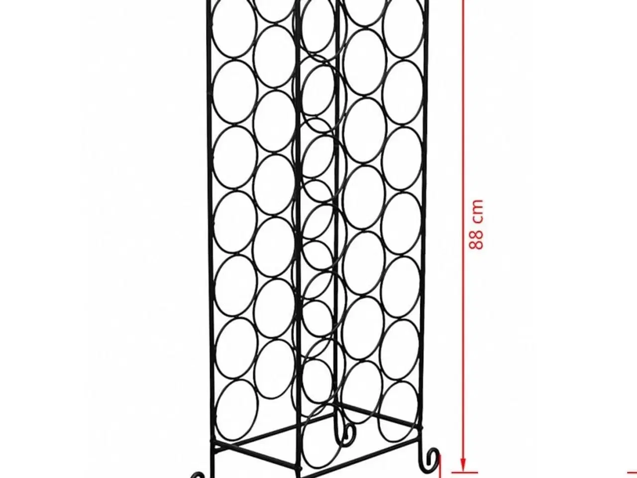 Billede 5 - Vinreol til 21 flasker metal