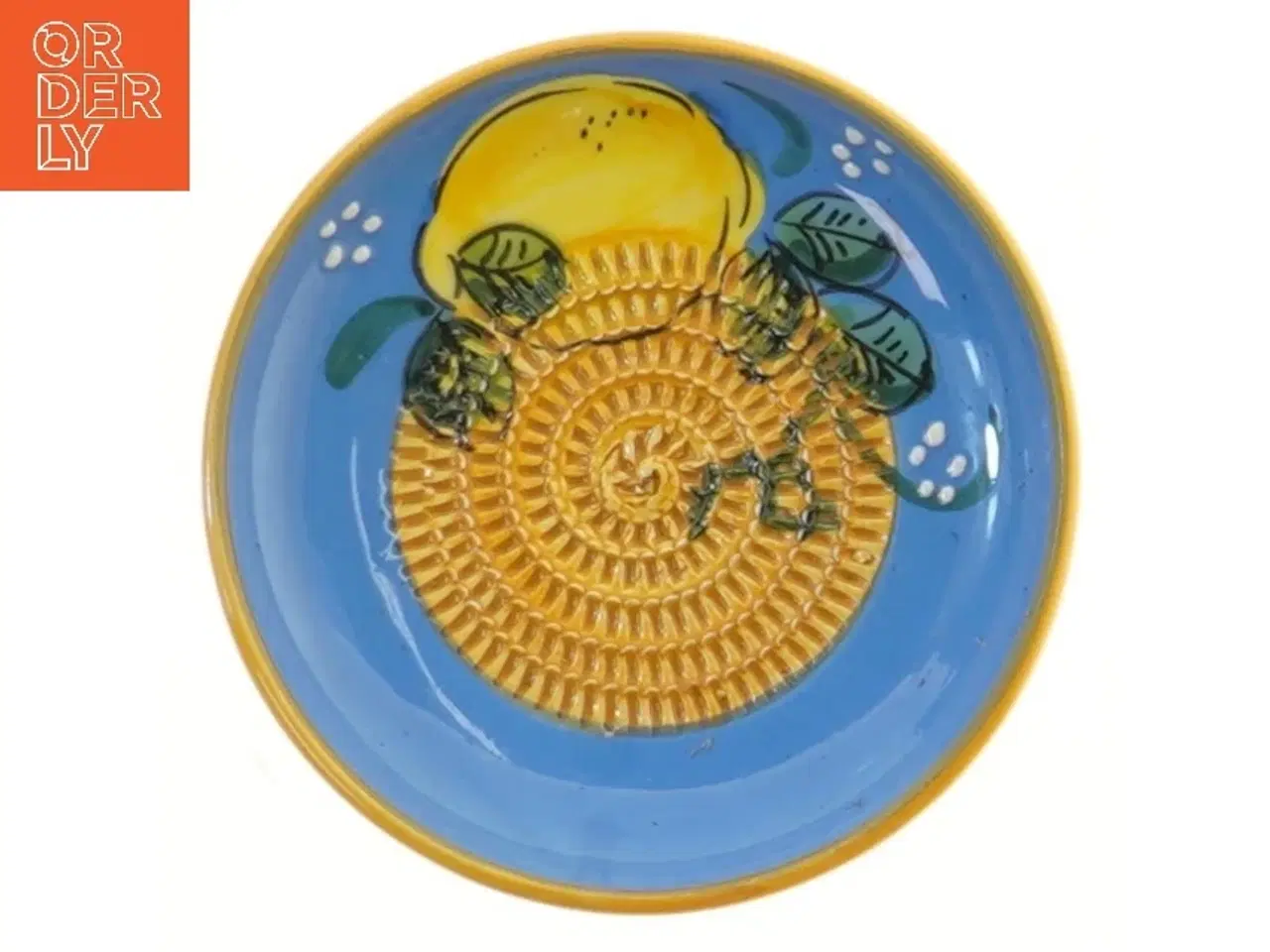 Billede 1 - Dekorativ tallerken med citron motiv fra Rupi 1980 (str. Ø 12 cm)