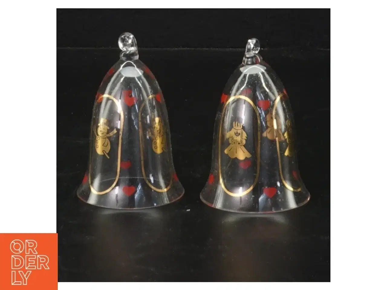 Billede 1 - holmegaard års Glas juleklokker med guldtryk (str. 8,5 cm)