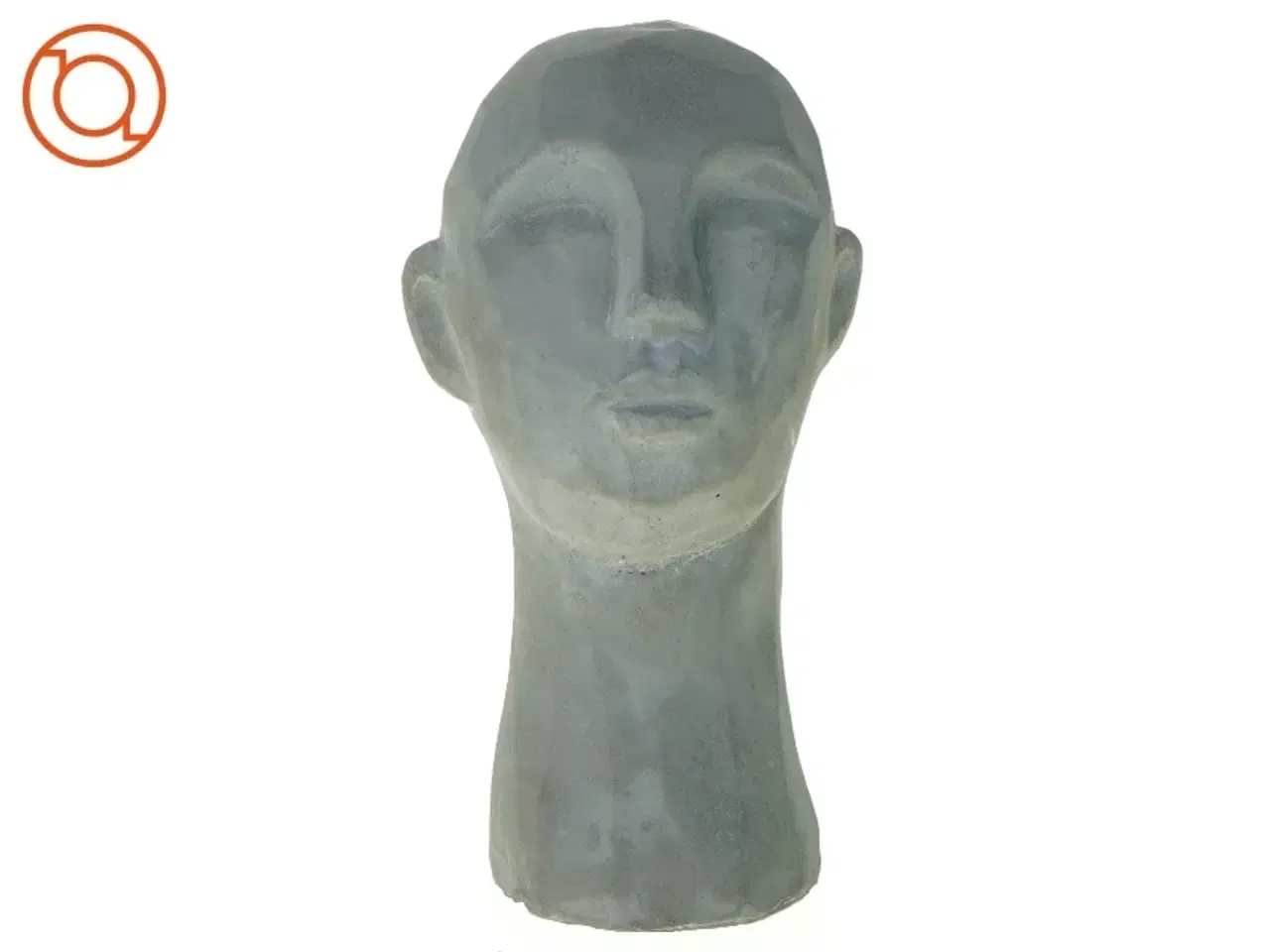 Billede 1 - Beton hovedskulptur (str. 14 x 8 cm)