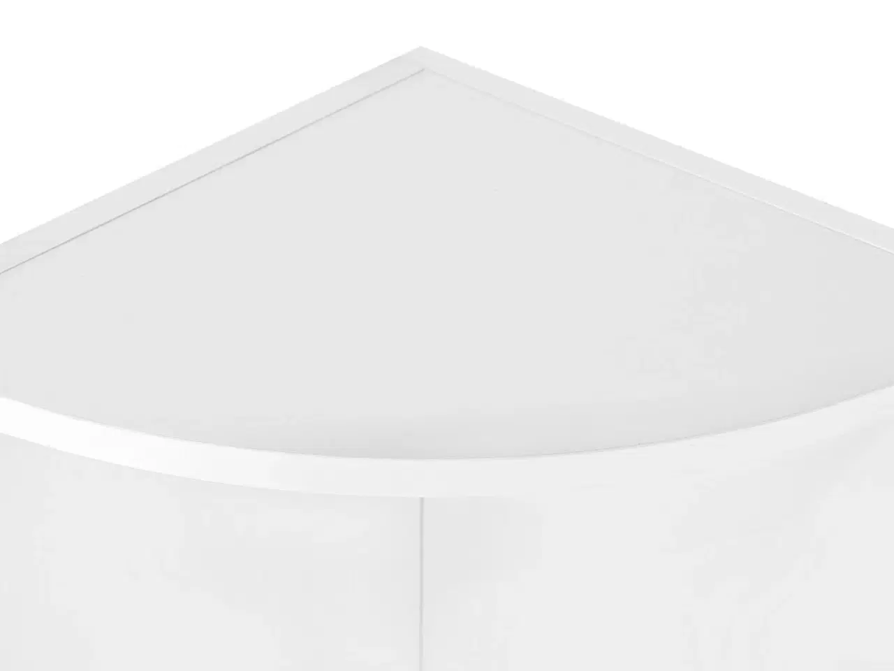 Billede 4 - Hjørnereol med 4 hylder fritstående, hvid (30 × 30 × 129,5 cm)