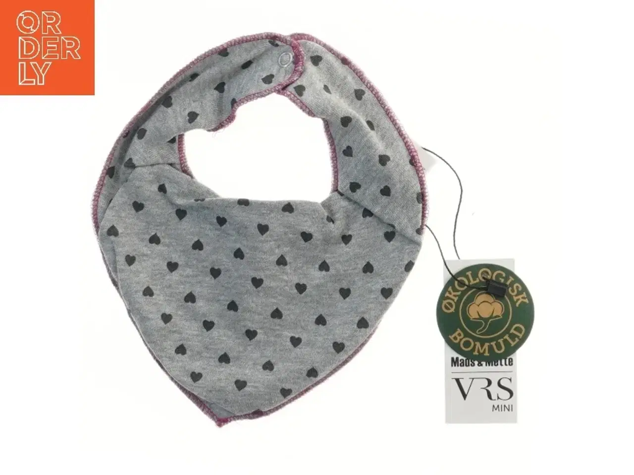 Billede 1 - Baby-hagesmæk med hjerter fra VRS (str. 24 cm)