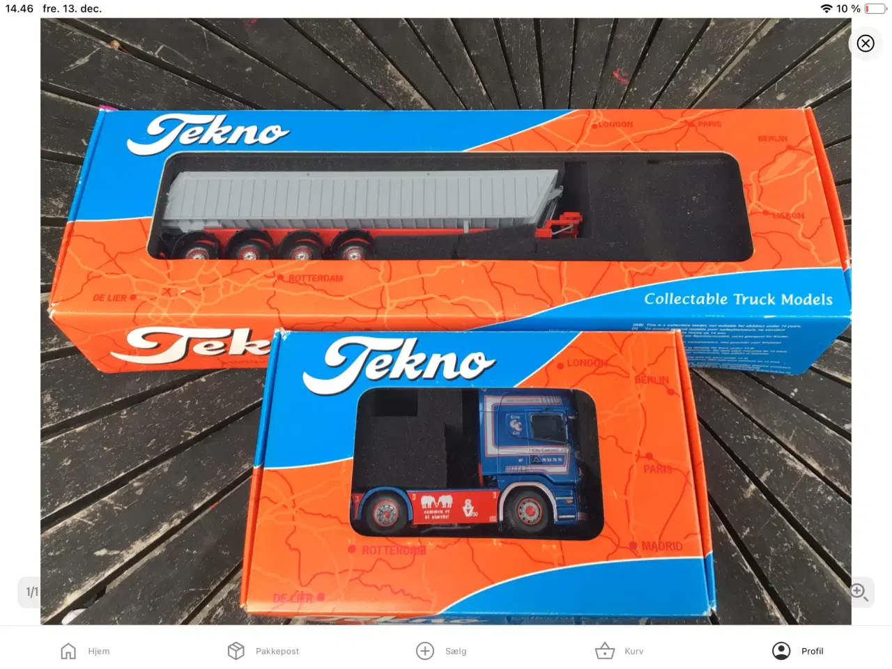 Billede 1 - Tekno city container scania med trailer 