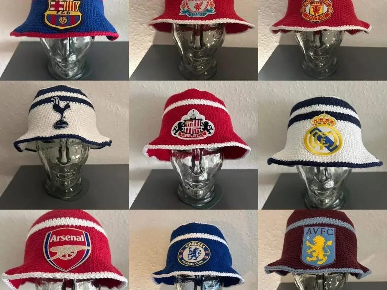 Billede 1 - Hæklede fodbold bøllehatte