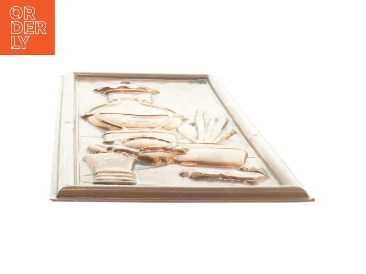 Billede 2 - Dekorativ kobberrelief (str. 37x16 cm)
