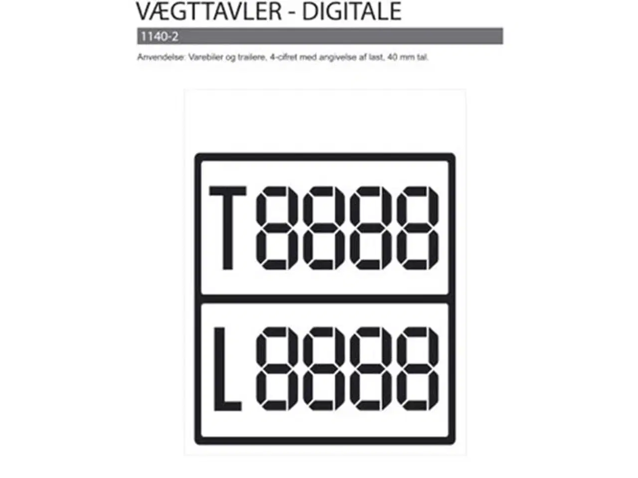 Billede 1 - Digital vægttavle sort