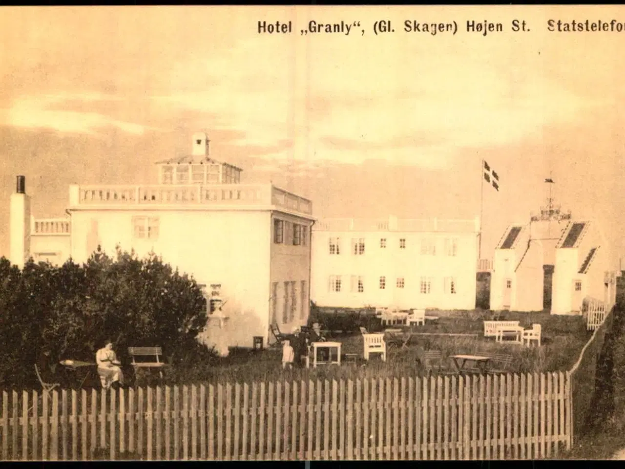 Billede 1 - Hotel "Granly"- Gl. Skagen - Højen St.. - Statstelefon 190 - Fabricius 45081 - Ubrugt