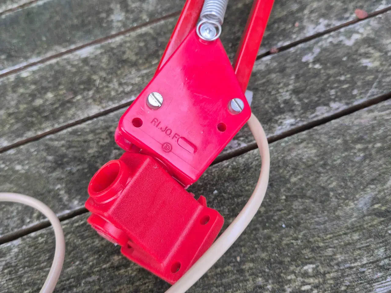 Billede 7 - Rød arkitektlampe med vægbeslag 