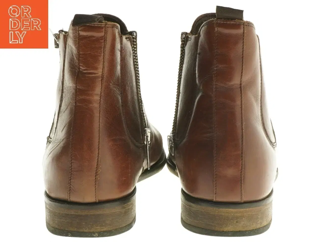 Billede 2 - AHLER brune læderstøvler herre str.  44