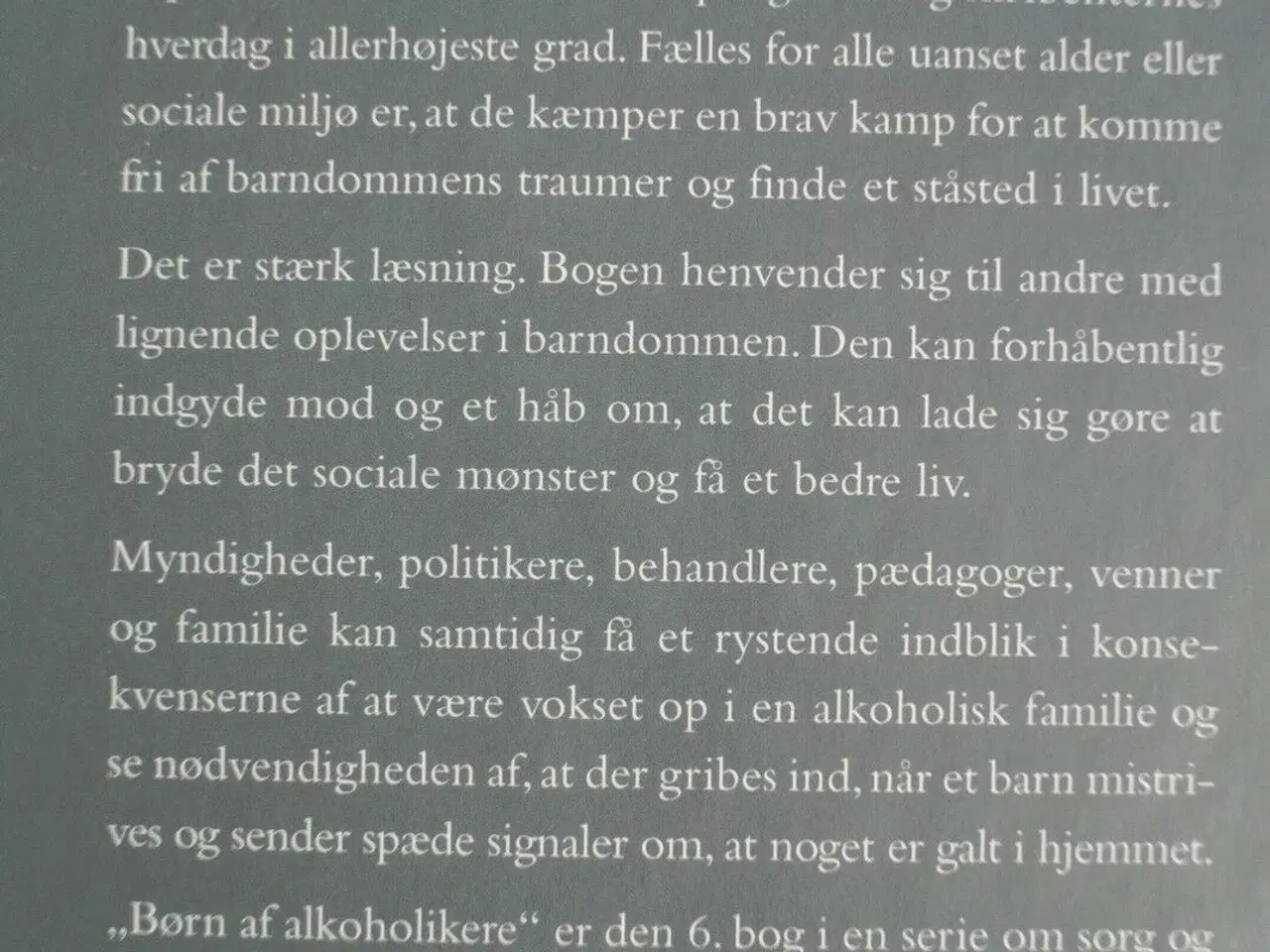 Billede 2 - børn af alkoholikere. erindringer, red. af birgit 