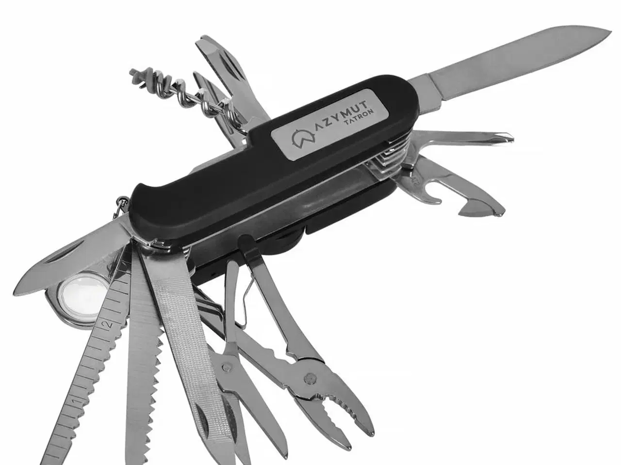 Billede 11 - Multiværktøj lommekniv AZYMUT Tatron – 25 funktioner + bæltetaske