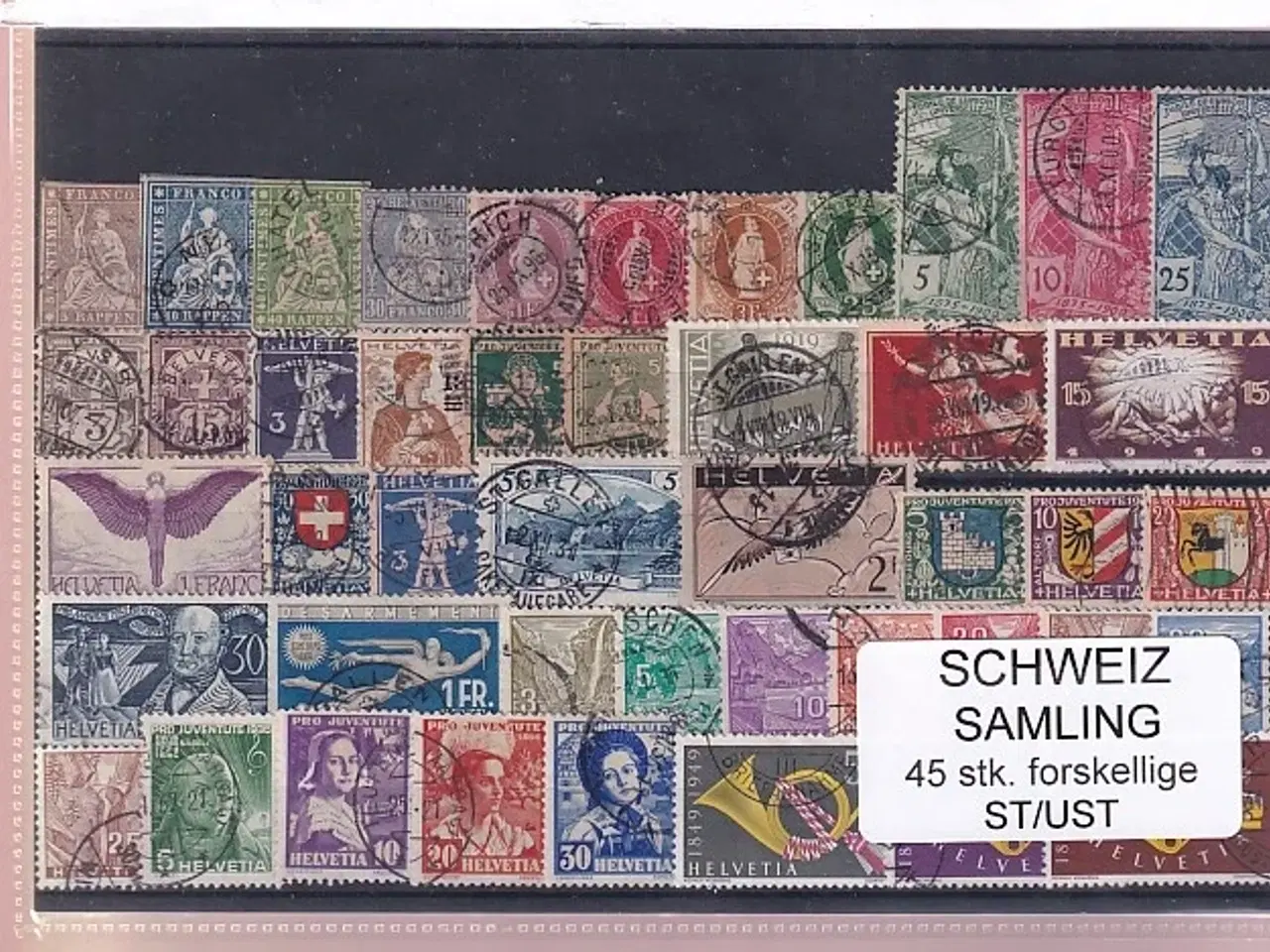 Billede 1 - Schweiz Samling - 45 stk. stemplet/ustemplet