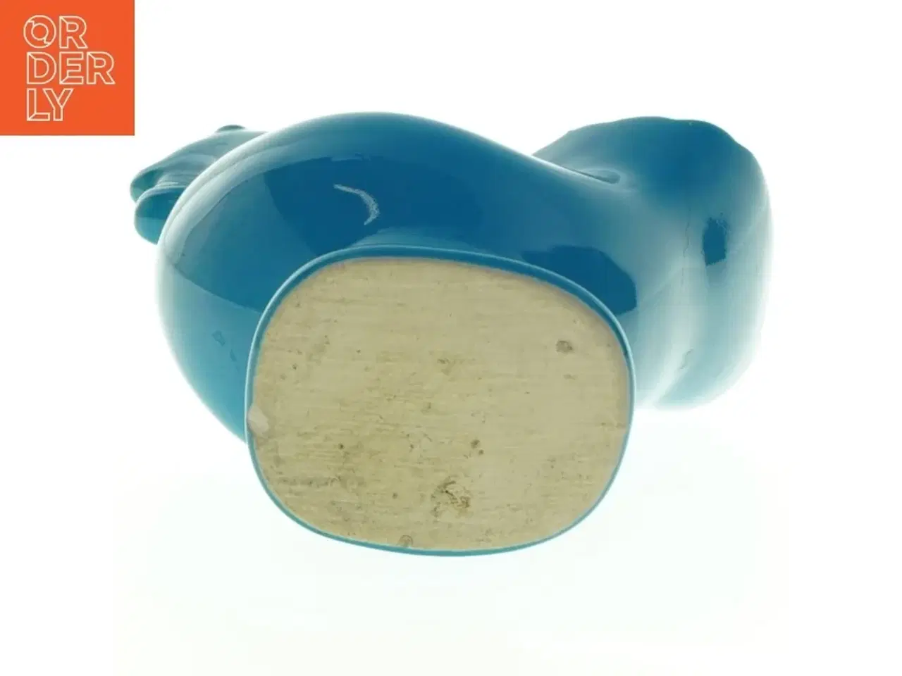 Billede 2 - Blå keramik hane vase (str. 12 x 16 cm)