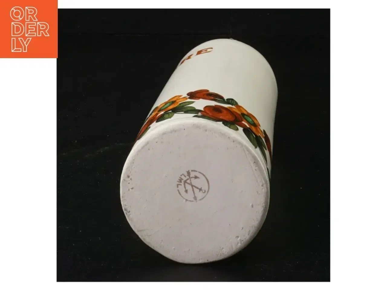 Billede 2 - Vintage håndmalet porcelæn keramik eddikeflaske (str. 30 x 7 cm)