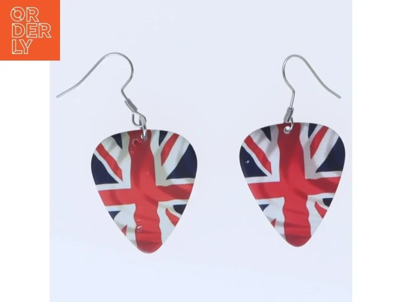 Billede 2 - Øreringe med England Union Jack design (str. 45 mm)