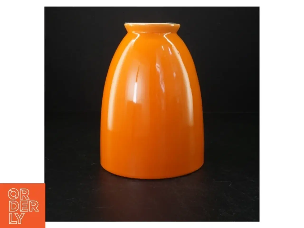 Billede 2 - Orange keramikvase (str. 22 cm)