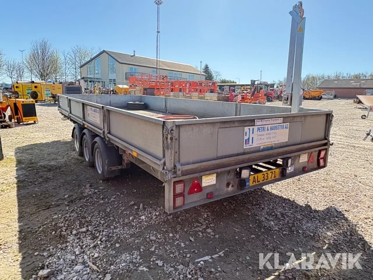 Billede 4 - Maskintrailer IFOR Williams 3 aksler 3500 kg med ladkran