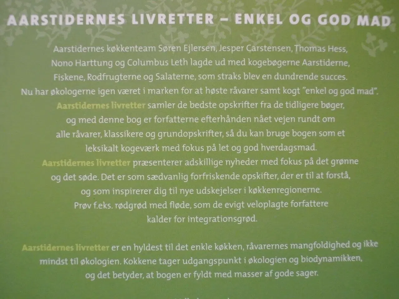 Billede 3 - aarstidernes livretter, af søren ejlersen mfl. , e