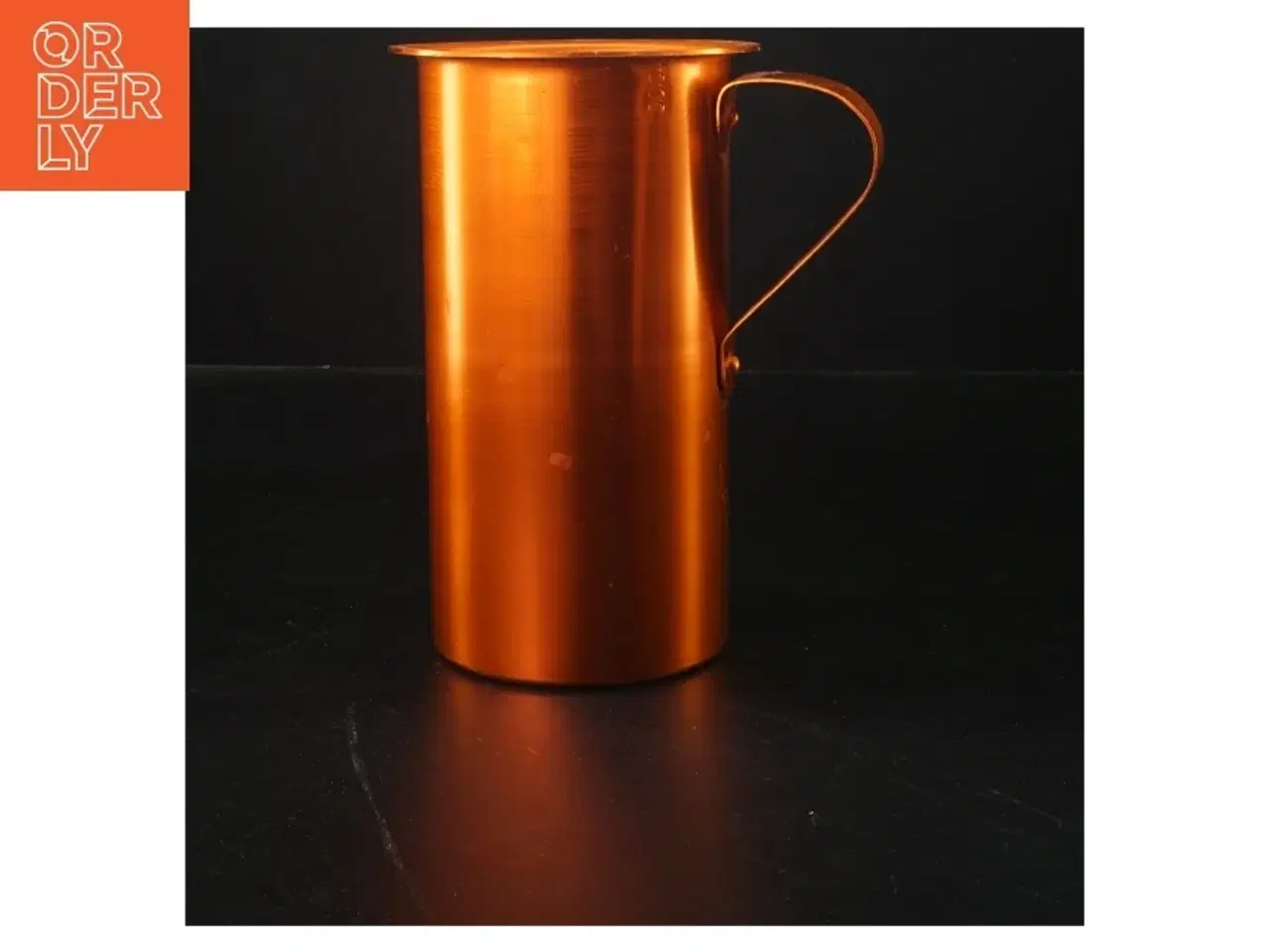 Billede 1 - Kobberfarvet metal kande (str. Ø 10x17 cm)