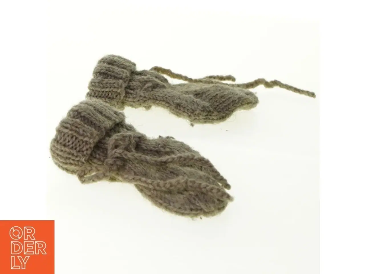 Billede 4 - Hjemmestrikkede uldsokker til baby (str. 10 x 5 cm)