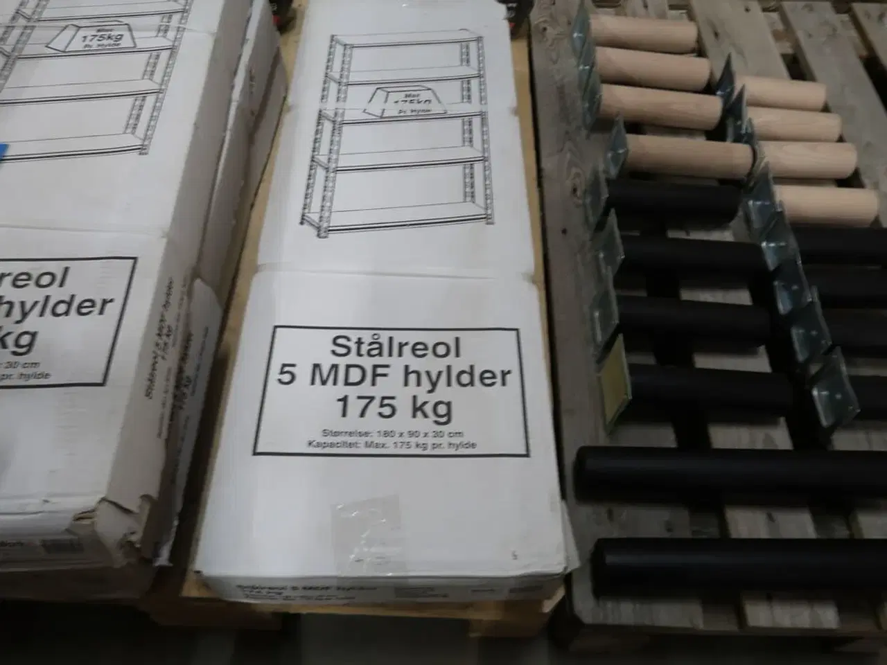 Billede 2 - 2 stk. Work-it stålreol med 5 træhylder 1800×900×300 mm galvaniseret