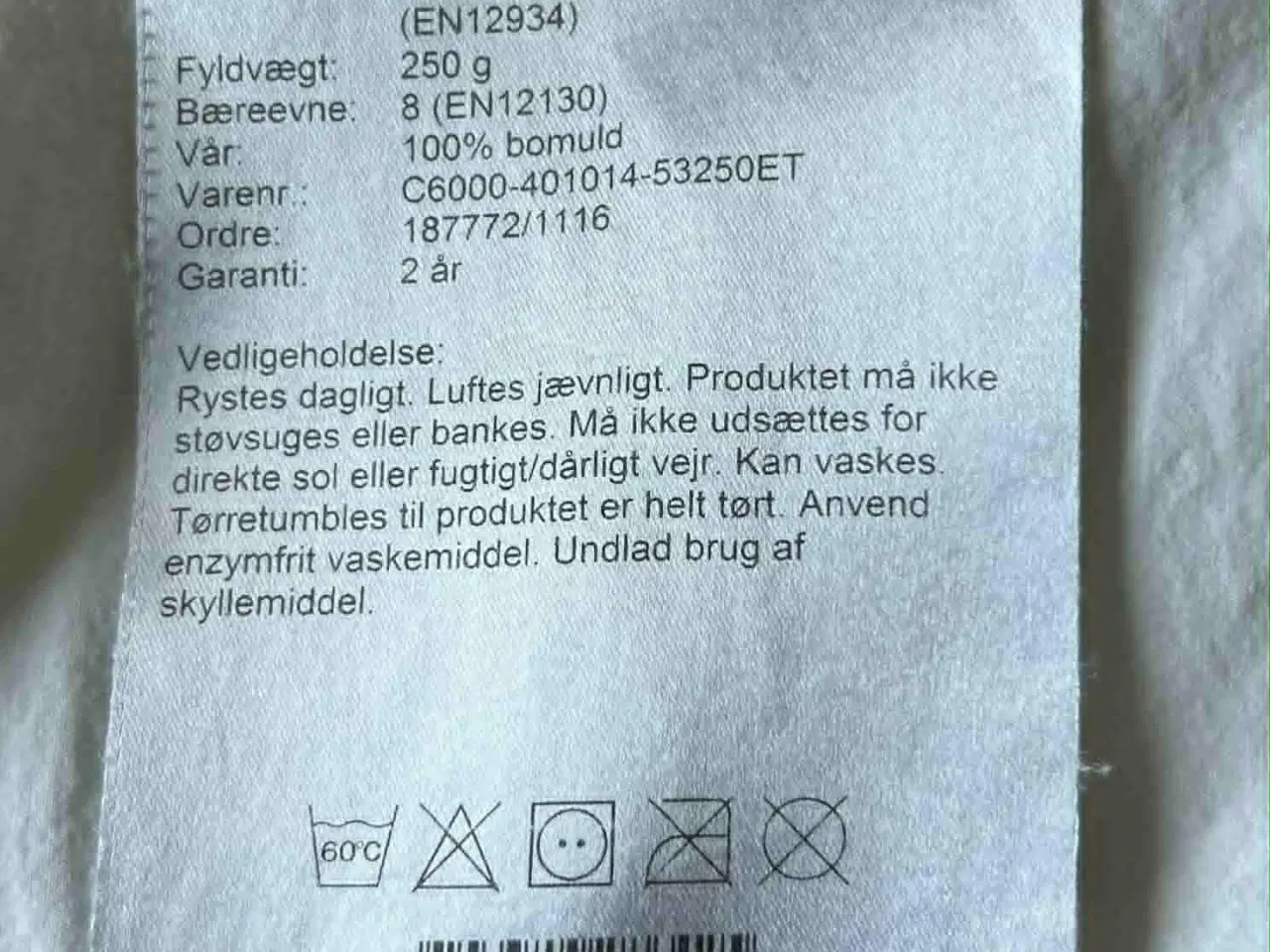 Billede 5 - Ringsted Dun Klodshans hovedpude, ekstra lav, 2stk