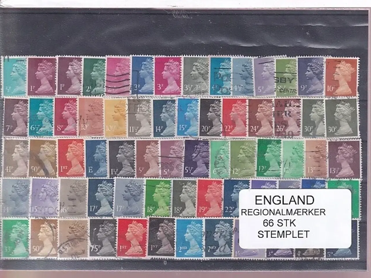 Billede 1 - England - Regionalmærker - 66 Stk. - Stemplet