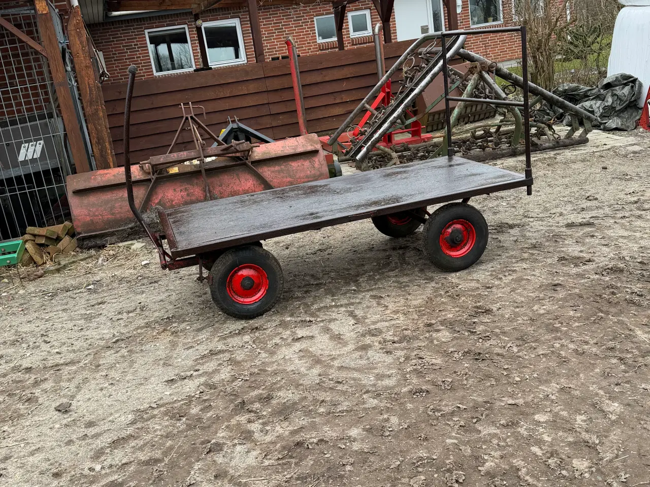 Billede 1 - Halm vogn med bremser