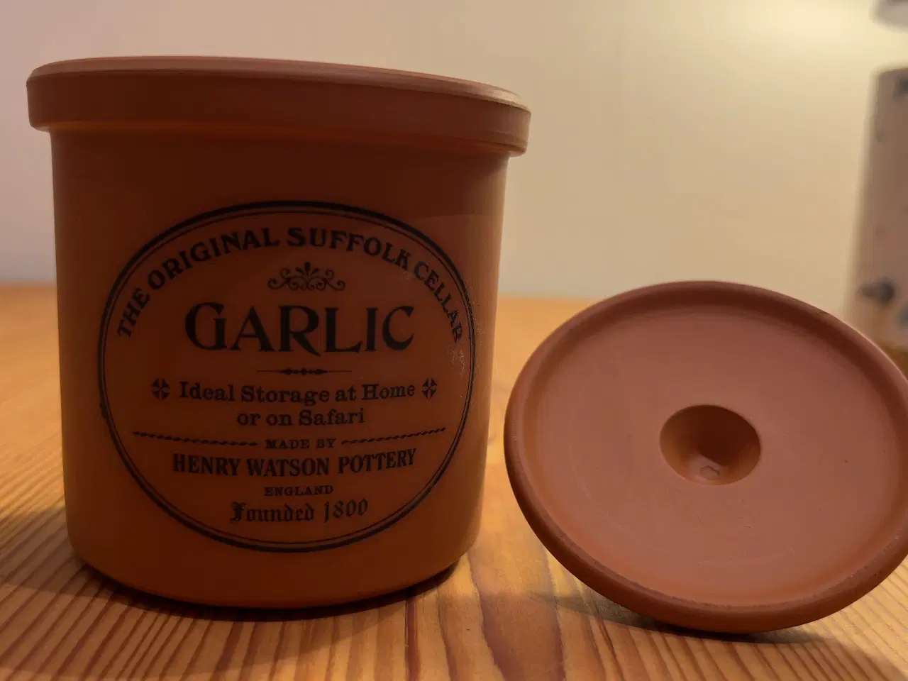 Billede 2 - Hvidløgskrukke i keramik fra Henry Watson Pottery