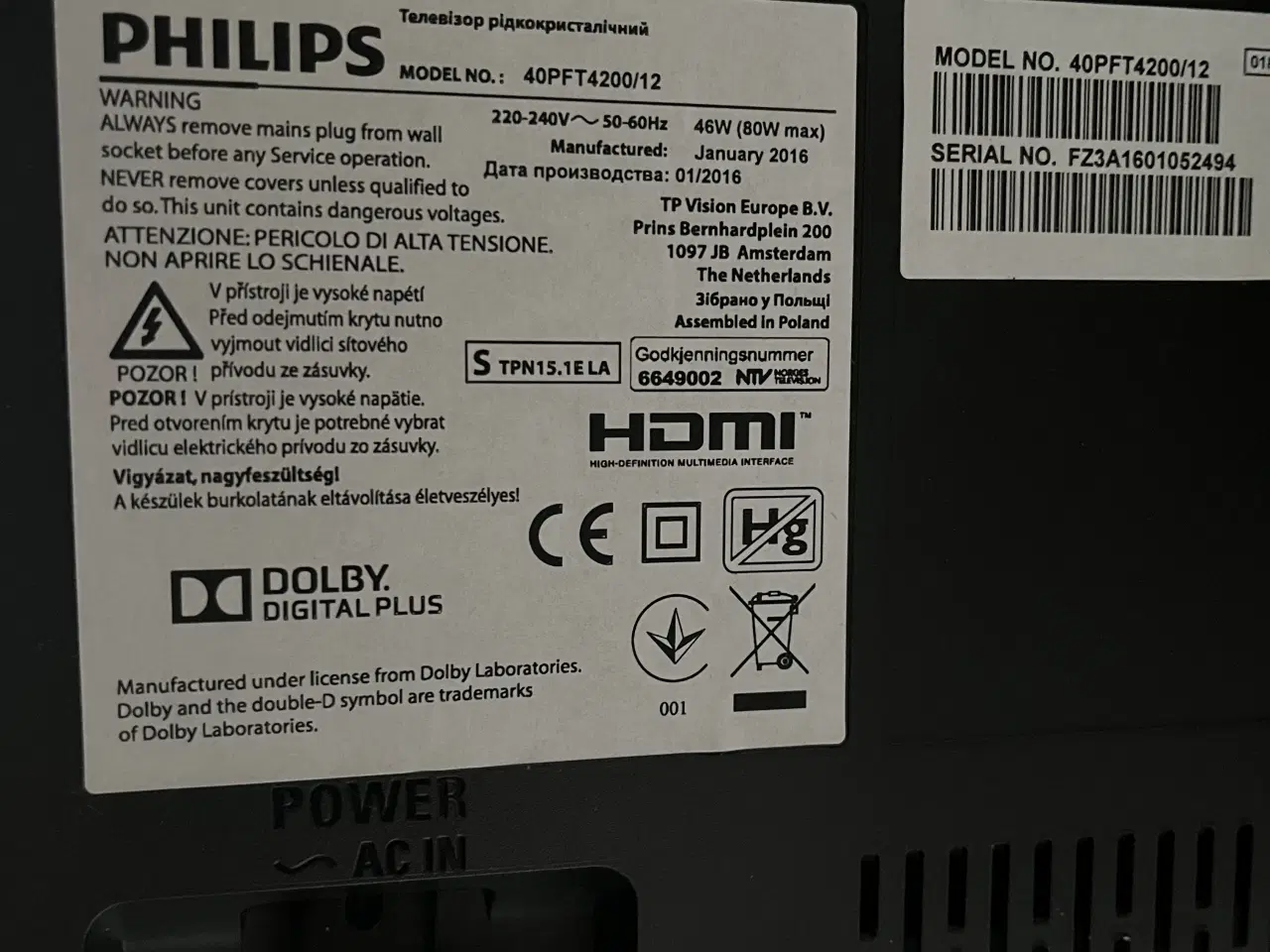 Billede 2 - TV med vægophæng 