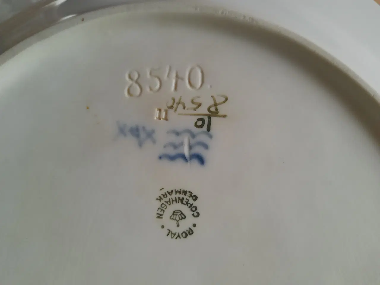 Billede 5 - Blå Blomst ovalt fad.