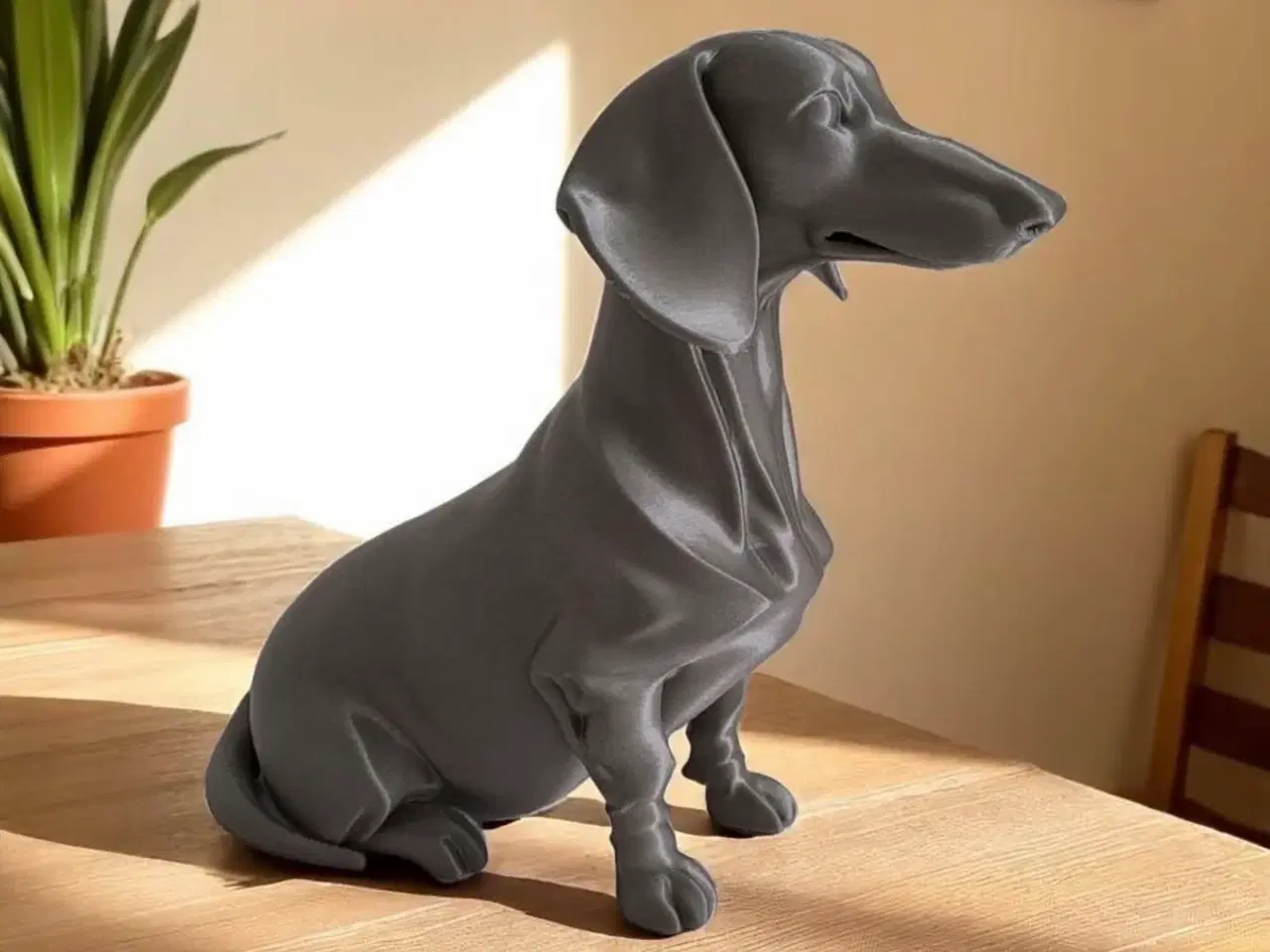 Billede 1 - Charmerende gravhund skulptur 