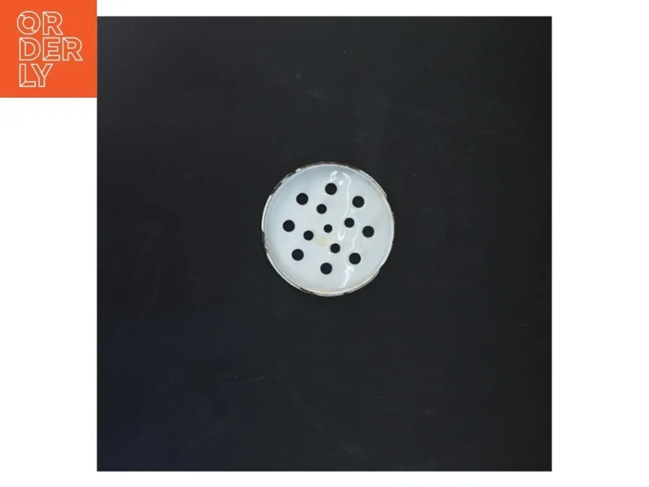 Billede 8 - Rund hvid emaljefad med perforeret indsats (str. Ø 14 cm)