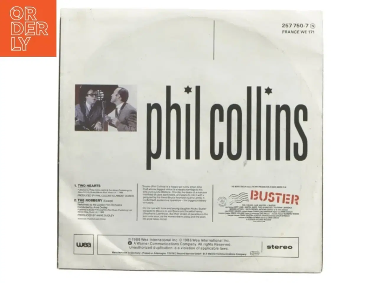 Billede 3 - Phil Collins 'Two Hearts' single vinylplade fra Stereo (str. Ø. 18 cm)
