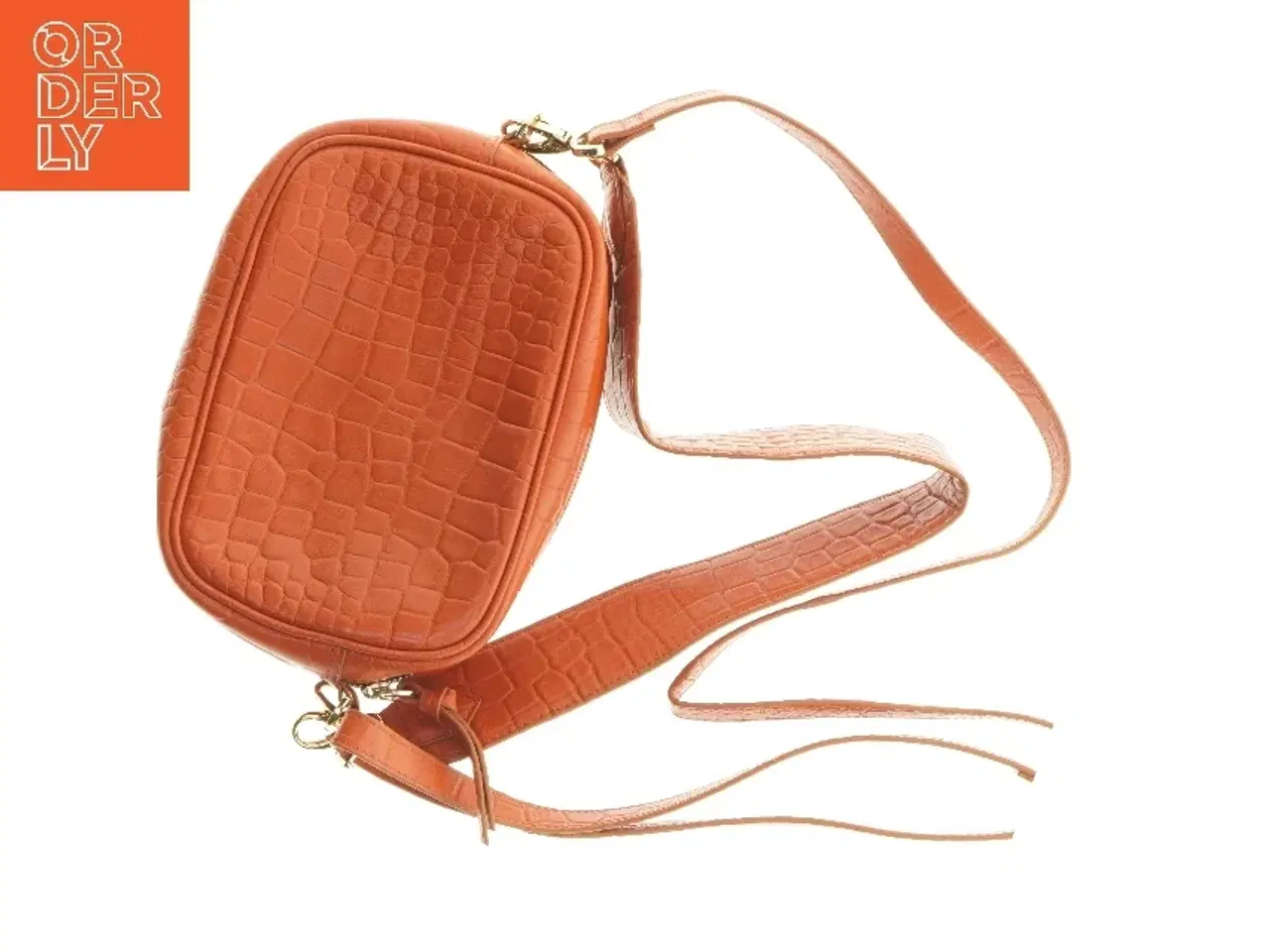 Billede 1 - Lille orange skuldertaske (str. 26 x 19 cm)