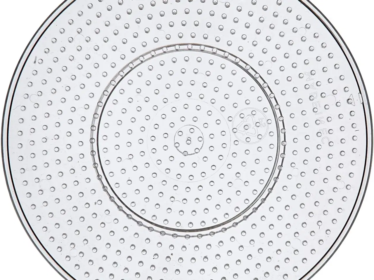 Billede 1 - Perleplade, stor rund, diam. 15 cm, medium, klar, 1 stk.