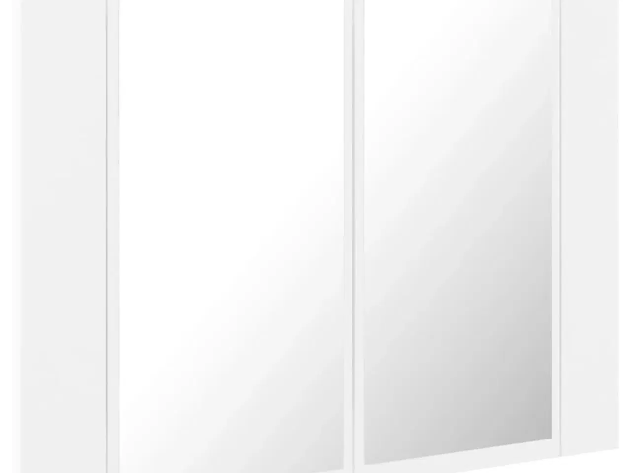 Billede 8 - Badeværelsesskab m. spejl og LED-lys 60x12x45 cm akryl hvid