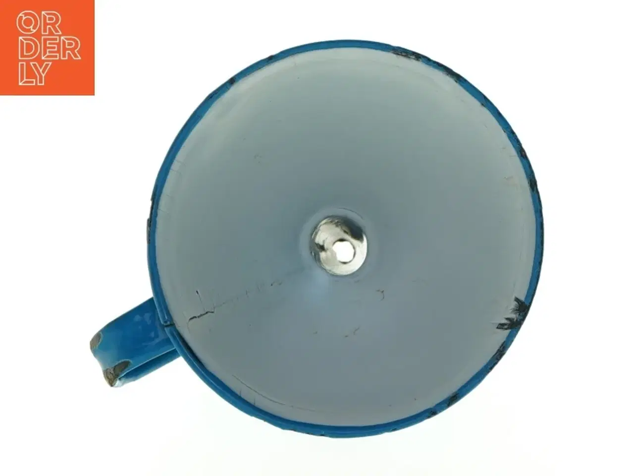 Billede 3 - Blå emaljeret tragt (str. H. 14 cm. ø. 10 cm)