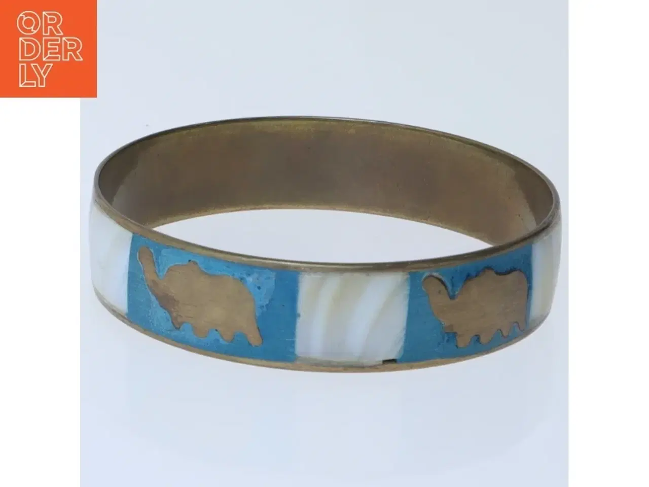 Billede 1 - Armring med elefantmotiv fra Flora Danica (str. Ø 7 cm)