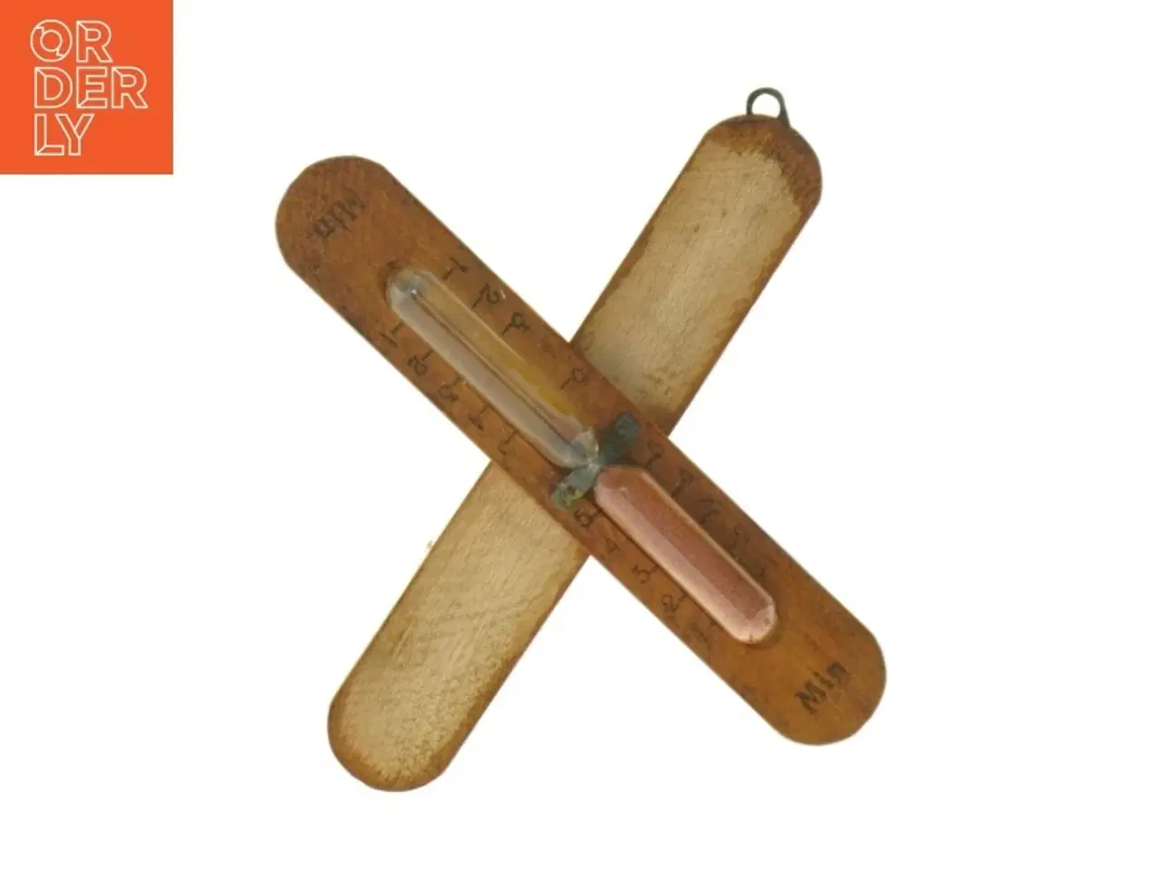 Billede 2 - Antikt Timeglas i træ (str. 17 x 3 cm)