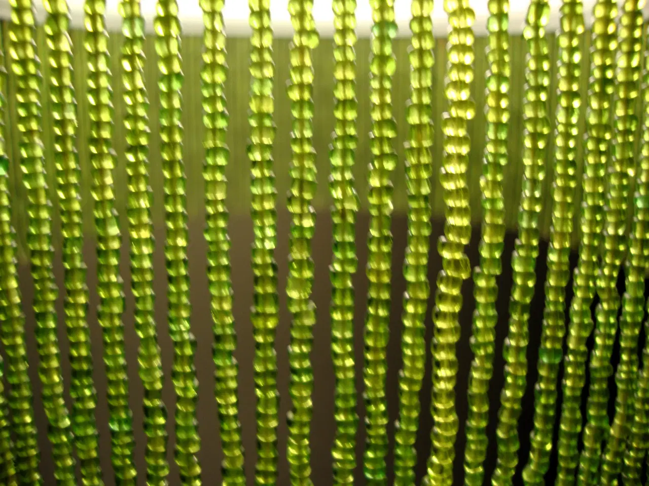 Billede 3 - Antik lampe med glasskærm og perler