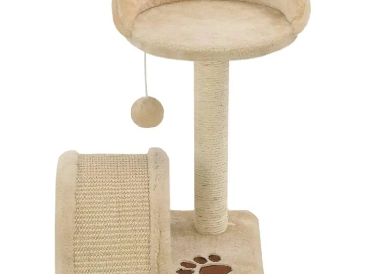 Billede 4 - Kradsetræ til katte med sisal-kradsestolper 40 cm beige og brun