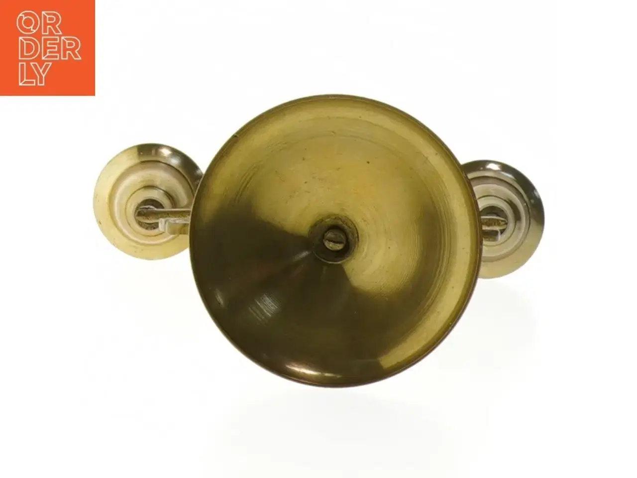 Billede 3 - Messing lysestage med palmemotiv (str. 20 cm)
