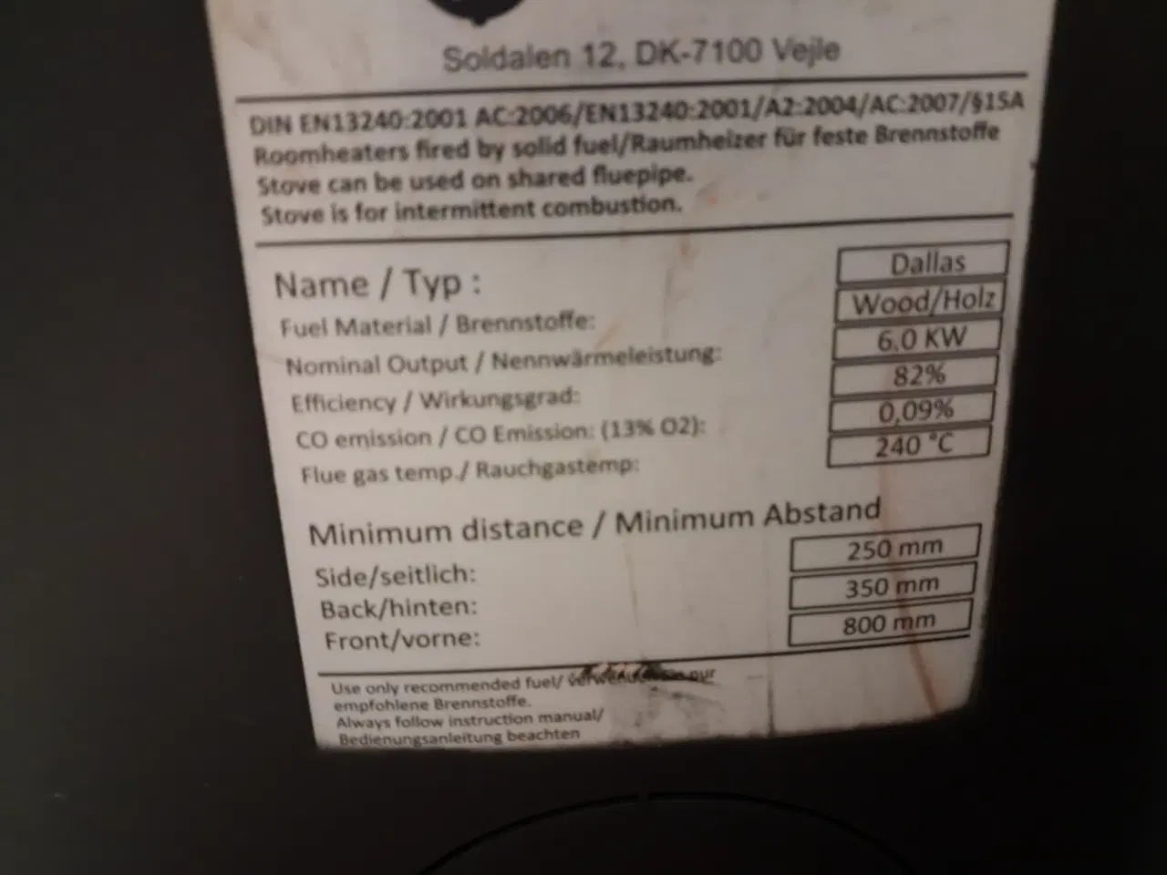 Billede 3 - Varde Dallas brændeovn
