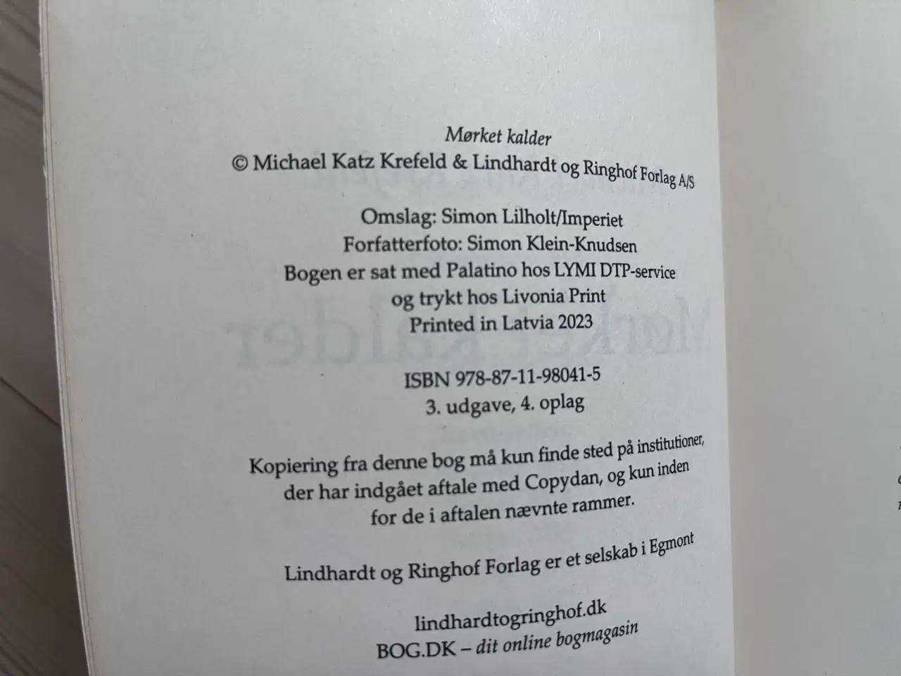 Billede 5 - Mørket Kalder, Michael Katz Krefeld , Krimi