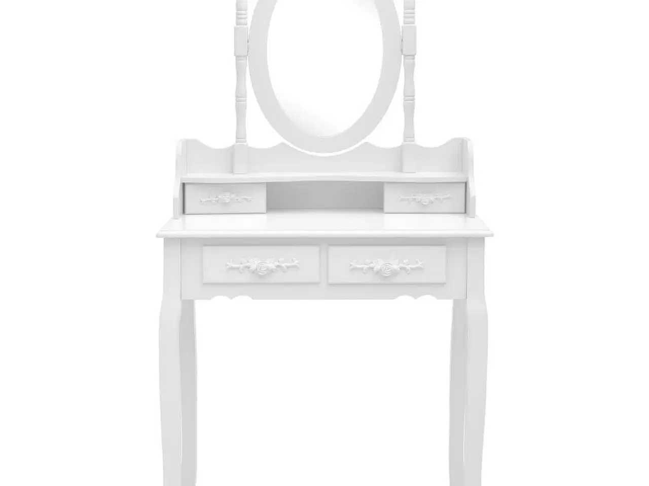 Billede 3 - Sminkebordssæt med taburet 75x69x140 cm kejsertræ hvid