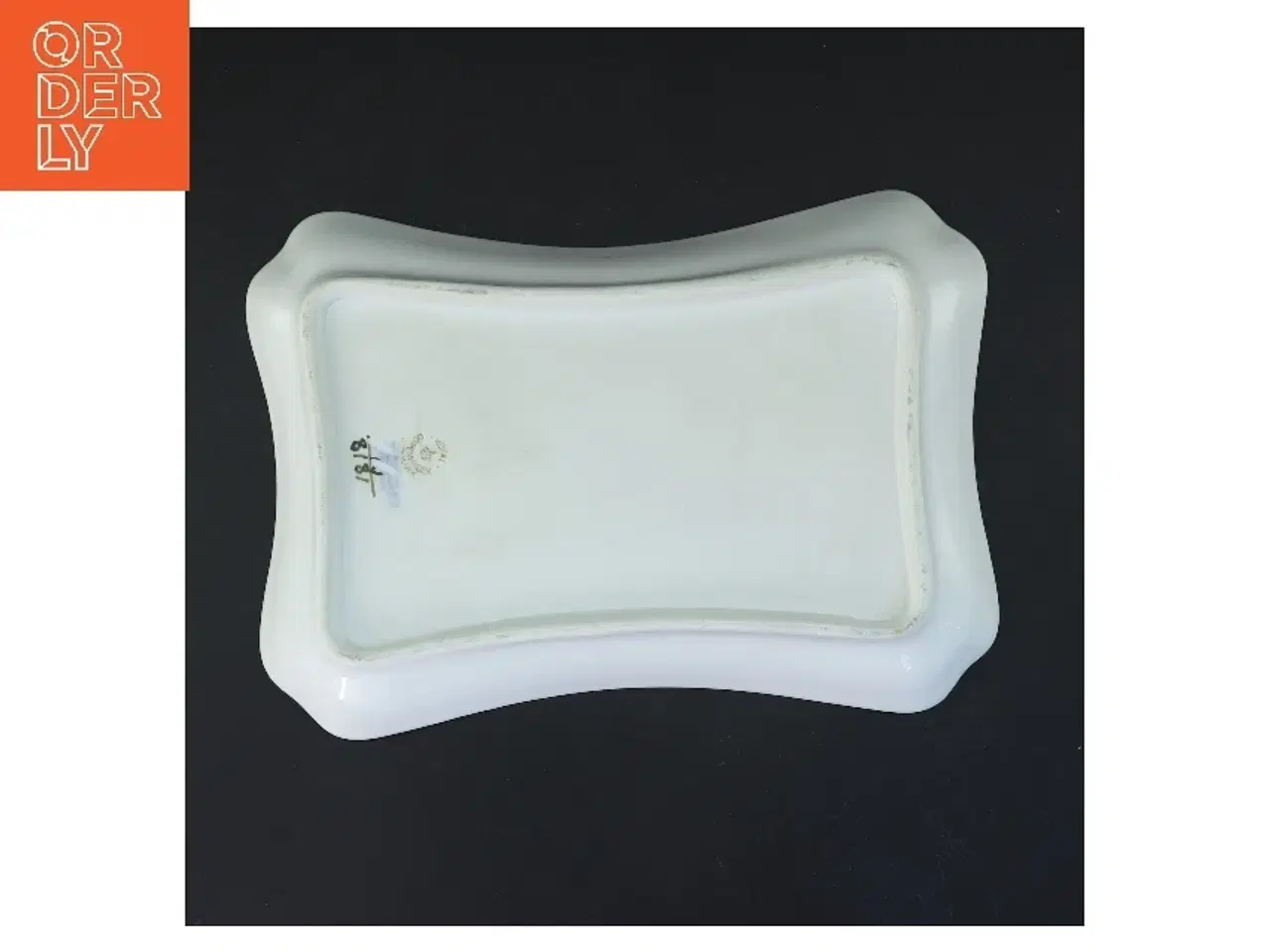 Billede 2 - Porcelænsfad med blomsterdesign fra Royal Copenhagen, blå blomst (str. 25x17,5 cm)