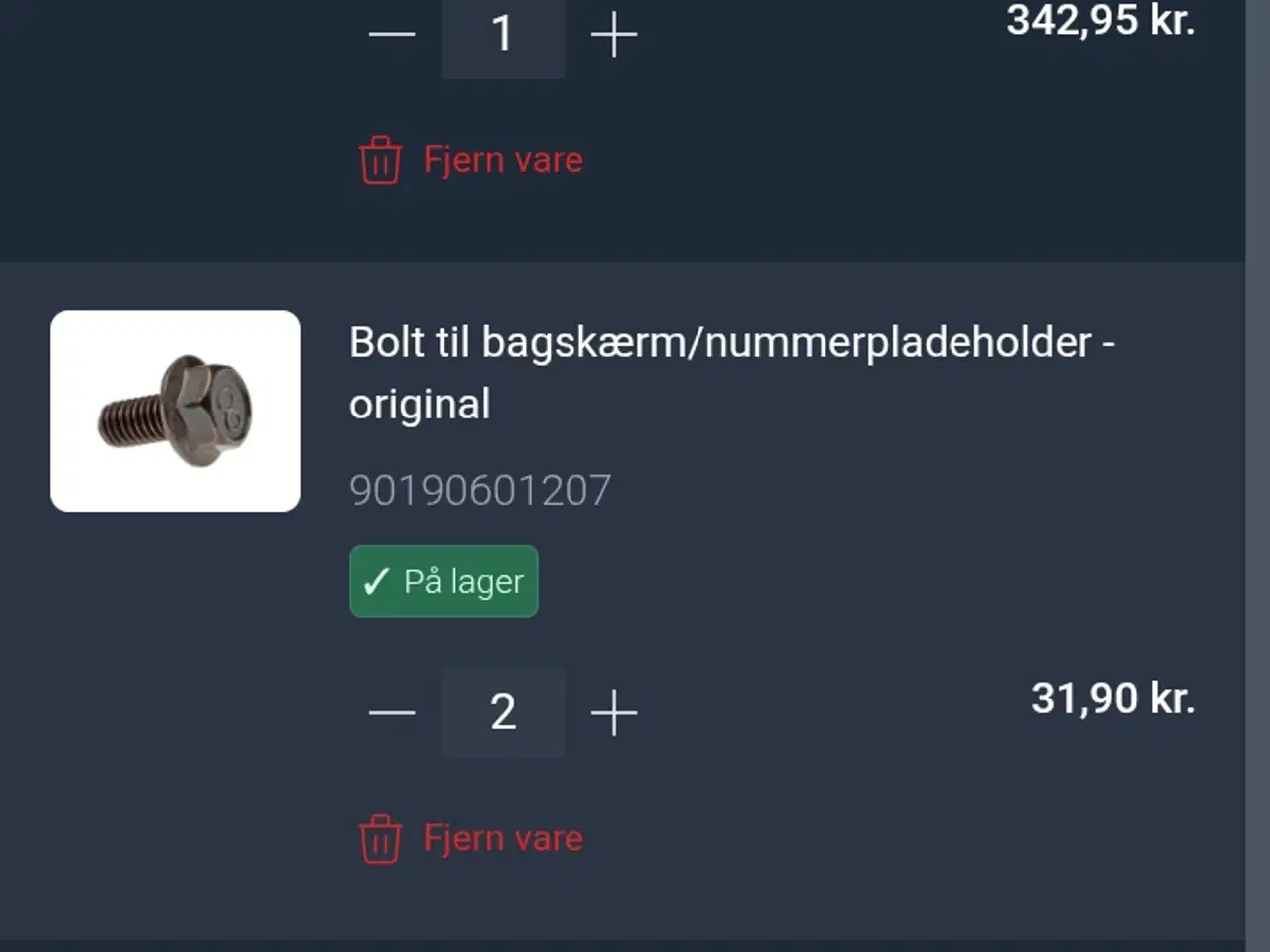 Billede 5 - Ny original bagskærm med beslag til pgo 