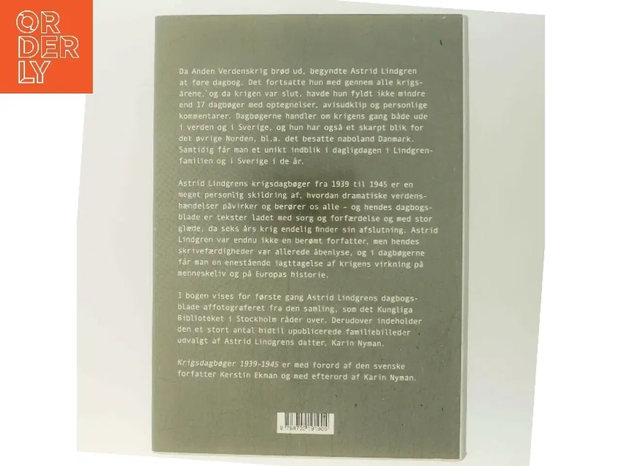 Billede 3 - Krigsdagbøger 1939-1945 af Astrid Lindgren (Bog)