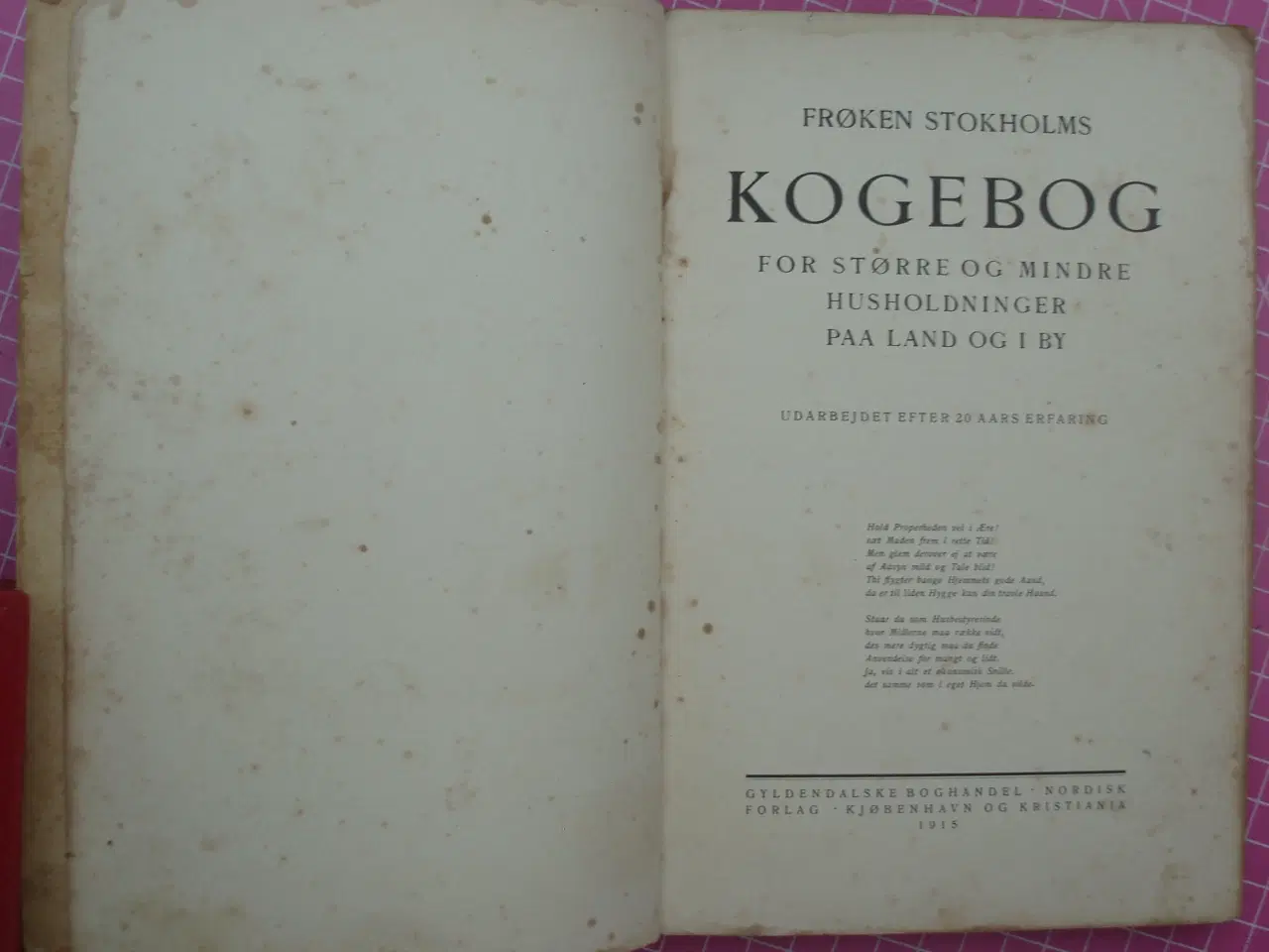 Billede 2 - Frk. Stokholms Kogebog